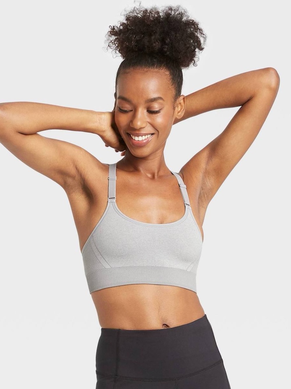 Light Gray Seamless Wireless Sports Bra - Brand:all in motion